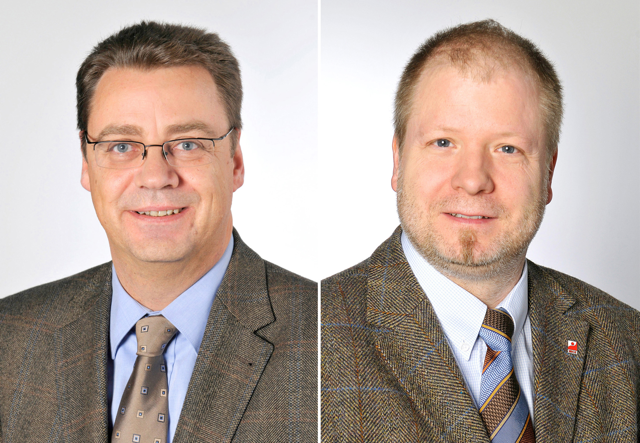 Oliver Zühlke, right, is replacing Thomas de Win as Bayer AG's Central Works Council chairman.