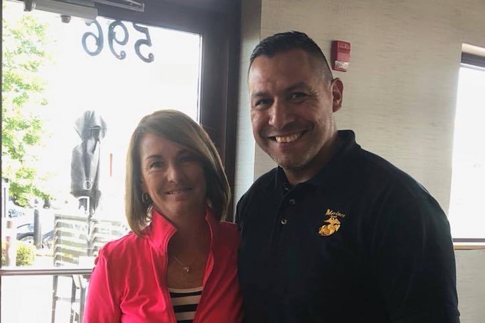 Rep. Deb Conroy (D-Villa Park) with former opponent Roger Orozco