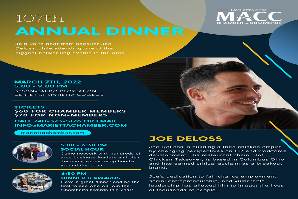 Marietta Oh Chamber Christmas 2022 Marietta Area Chamber Of Commerce: Macc 107Th Annual Dinner | Vacationland  Times