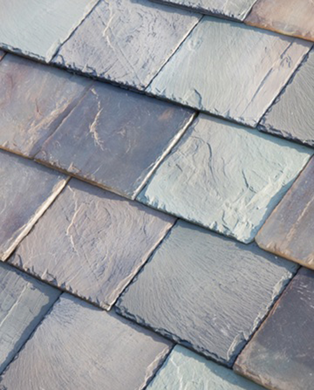Solar panels are fabricated to mimic existing roof materials like tile and slate.