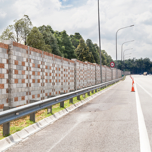 A highway noise wall