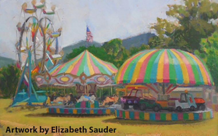 Elizabeth Sauder, of Rockbridge County, enjoys painting the outdoors.