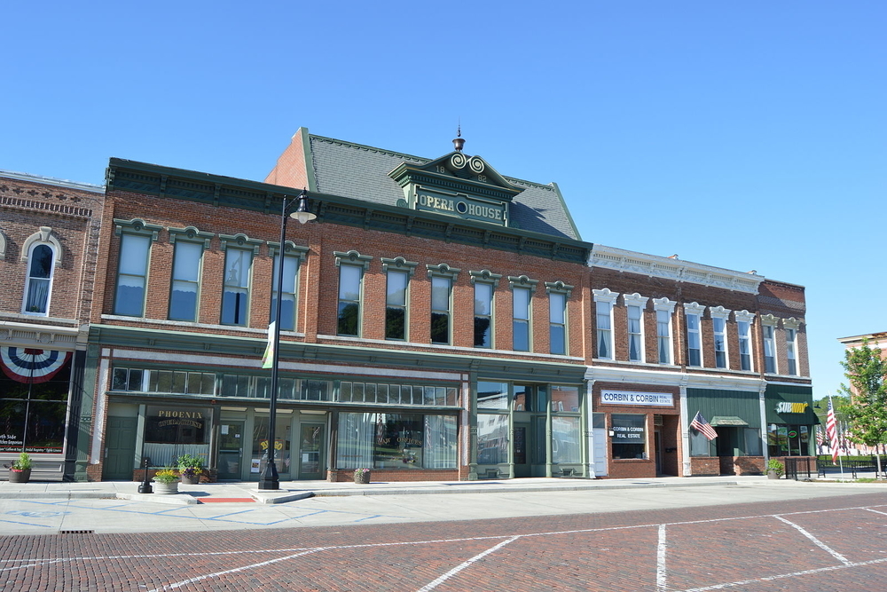 Phoenix Opera House Block in Rushville, a city in which residents are projected to pay an additional $1,172,244 in taxes this year.