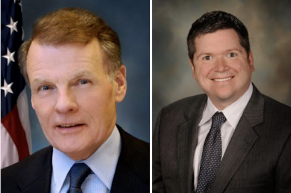 House Speaker Michael Madigan, left, and Rep. Mike Zalewski