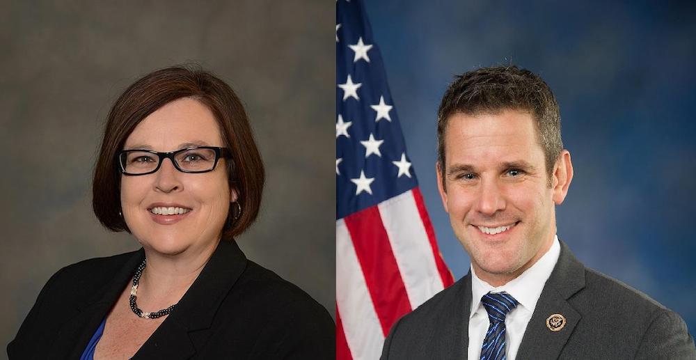 Sara Dady, left, and Adam Kinzinger