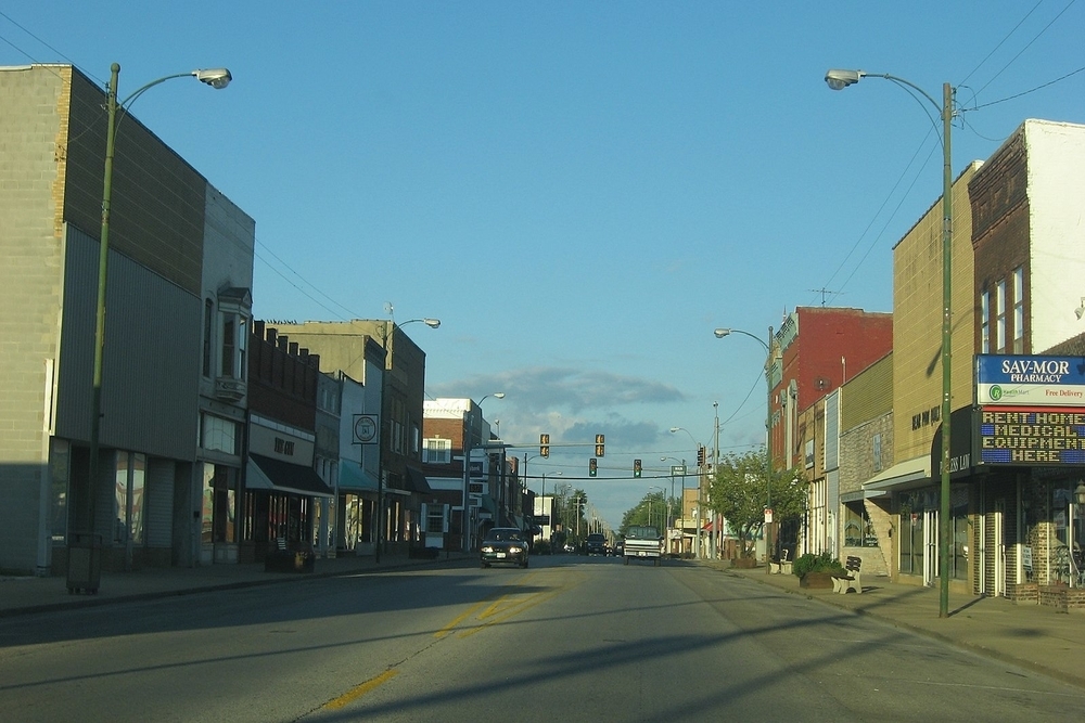 North Avenue in Flora, where residents are projected to experience a tax increase of $1,284,518.