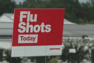 Medium flu shot sign