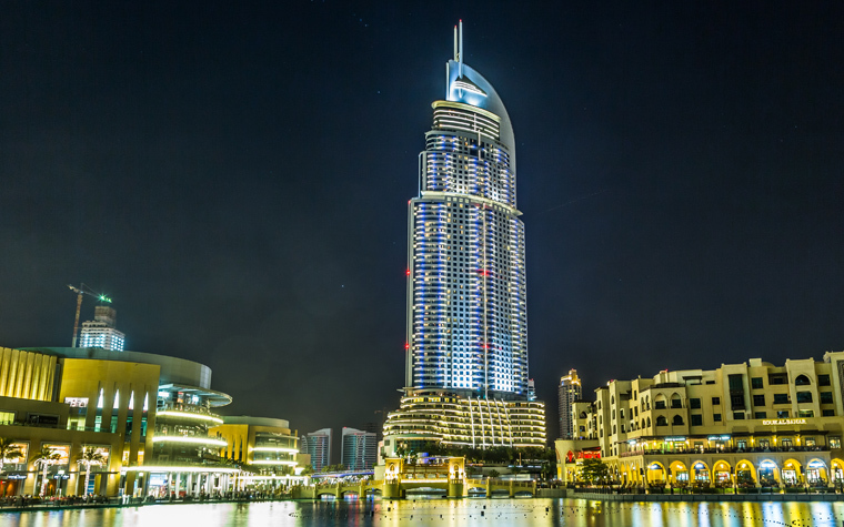 Address Hotel and Lake Burj Dubai in Dubai.