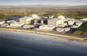 Artist's rendering of future Hinkley Point C nuclear power station