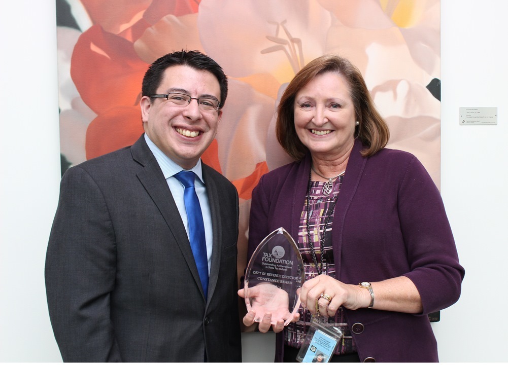 Connie Beard, the director of the Illinois Department of Revenue (IDOR), received the 2016 Outstanding Achievement in State Tax Reform award.