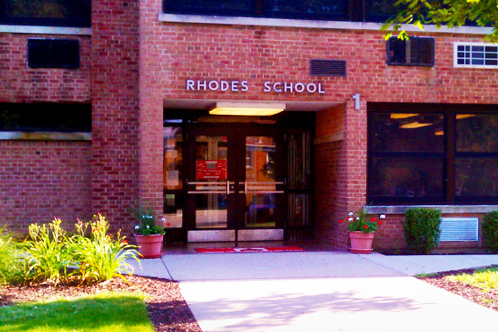 Rhodes Elementary School is governed by Rhodes SD 84-5 (River Grove), which is expected to lose a higher percentage of state funds than any other school district in the western portion of Cook County.