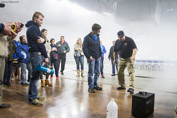Liberty University partnered with the Virginia State Police to host a simulated bioterrorism attack at the Vines Center on Saturday, March 28.