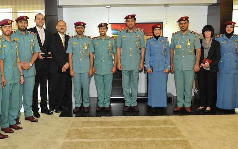 Members of the Human Resources Directorate General were recently honored by the Abu Dhabi Police with Employment Excellence Medals.