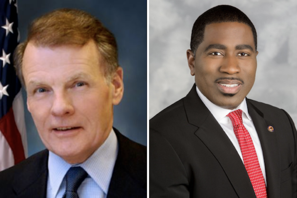 House Speaker Michael Madigan and Rep. Marcus C. Evans, Jr.