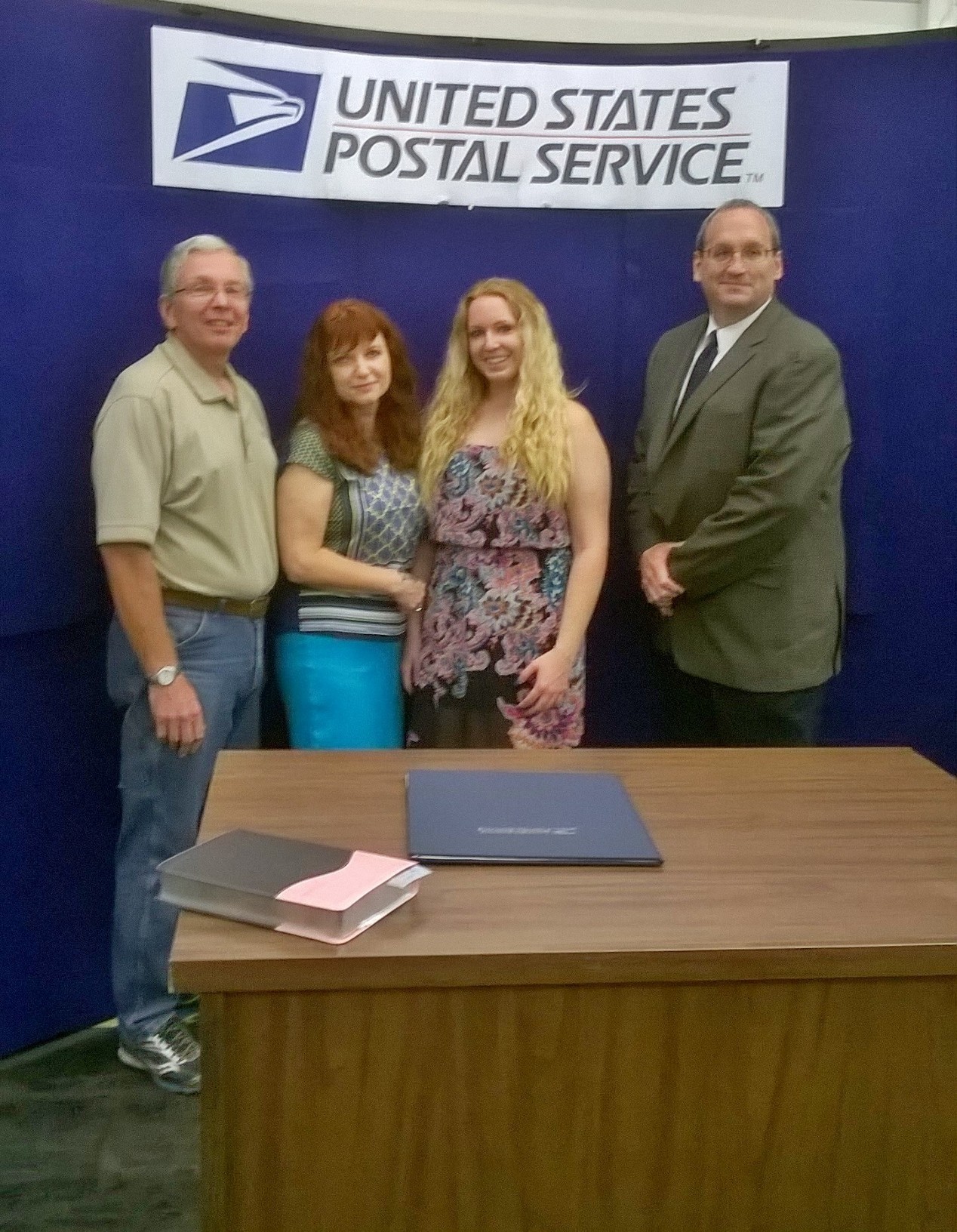 Melanie McCarthy welcomed as Warrenville's new postmaster.