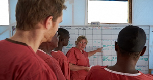 Health professionals serving on an FMT during the Ebola outbreak in West Africa.