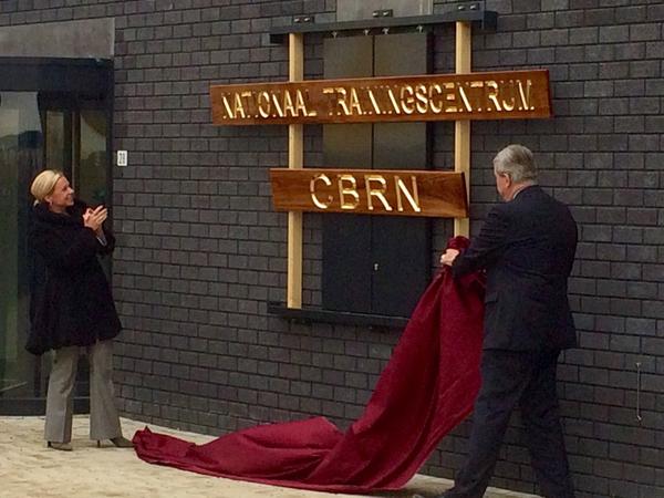 Officials on Friday unveil a new chemical, biological, radiological and nuclear (CBRN) training facility in Vught, the Netherlands.