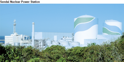 Japan's Sendai Nuclear Power Station again operational.