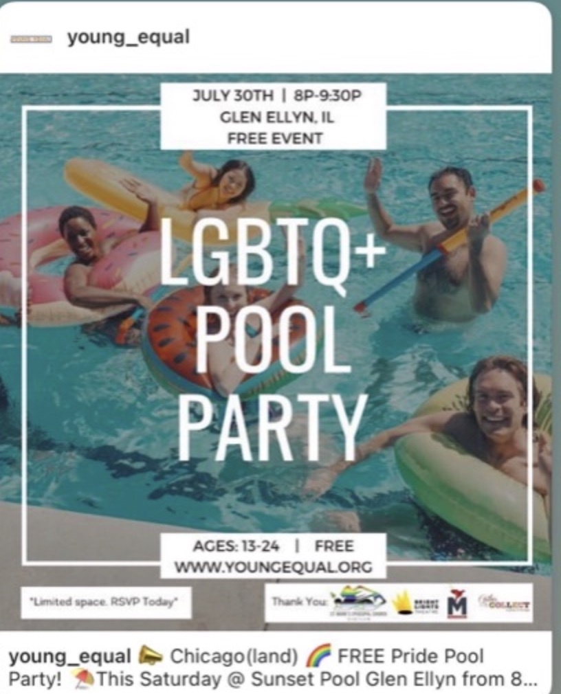 Village of Glen Ellyn to host "LGBTQ+ pool party" for "people in the rainbow identity" ages 13 to 24 - Vimarsana News
