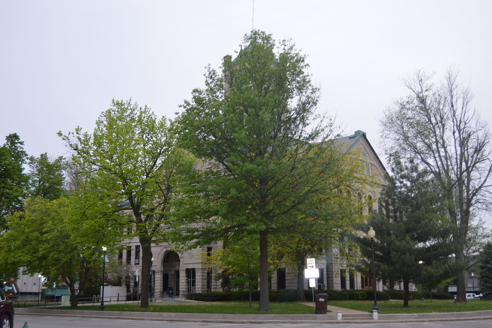 Christian County Courthouse in Taylorville, a city in which residents are projected to experience a $3,486,351 increase in taxes this year.