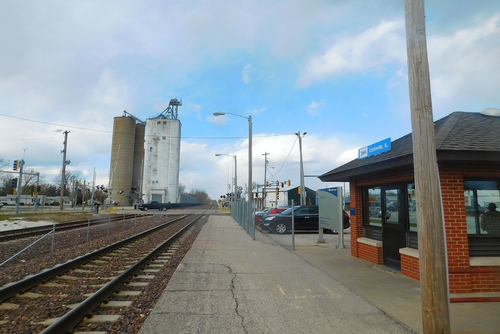 The Amtrak station in Carlinville, a city in which residents are projected to experience a $1,903,207 tax increase this year.