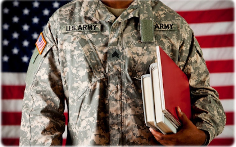Ashford University offers a grant that waives technology fees and e-book costs for military students.