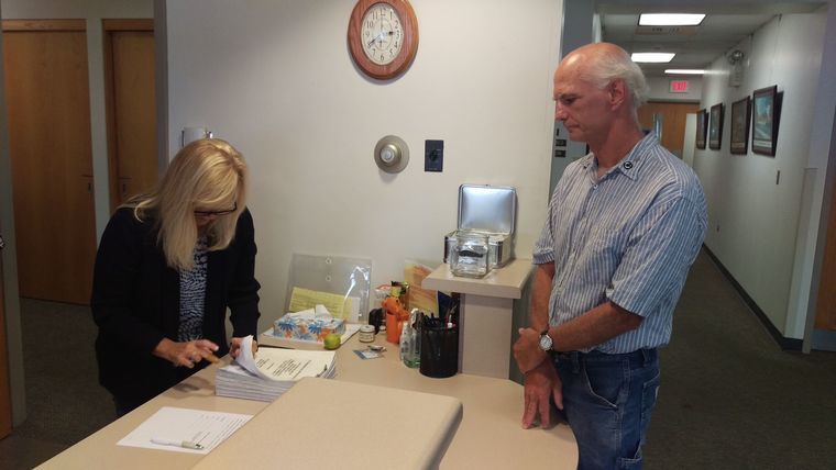 Bill Christian, right, led a petition drive to get the Elk Grove Township Elementary District 59's bond issue on the March ballot.
