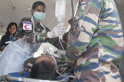 Members of the Hawaii Army National Guard and Malaysian Army medical personnel took part in first response training during Exercise Keris Aman.