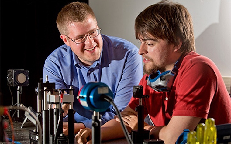 Paul Leisher (left) was chosen by NASA to develop new optical data technologies.