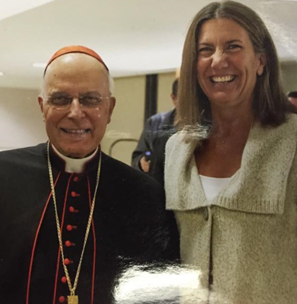 (Left) The late Cardinal Francis George, a a leader in the pro-life movement with (right) State Rep. Fran Hurley (D-Chicago).
