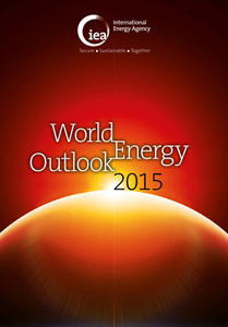 The cover of the World Energy Outlook 2015, from the International Energy Agency.