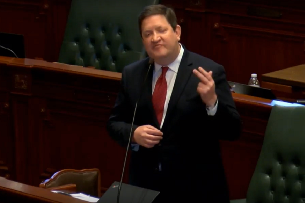 State Rep. David McSweeney voted no on the state budget.