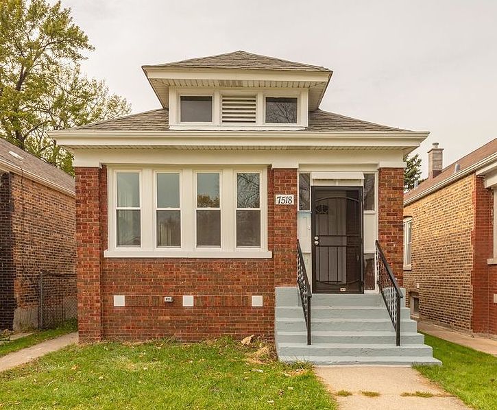 The house located at 7518 S. Indiana Ave. in Chatham, currently offered for $150K, had a 2016 property tax value of $2,399.