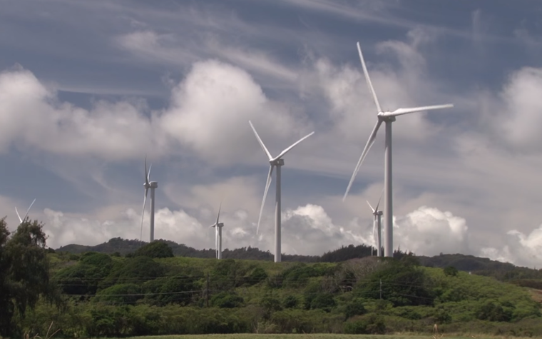 This still shows wind turbines during AASHTO's Earth Day video.