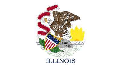 Medium flag of illinois