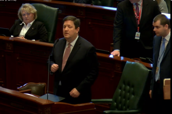 State Rep. David McSweeney (R-Barrington Hills) has implored Gov. Rauner to veto the budget deal and was one of few legislators to cast a vote against it.