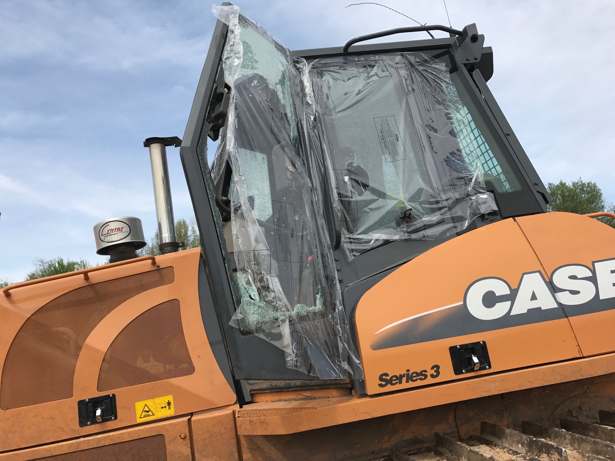 Equipment was vandalized at a worksite in Bethalto.
