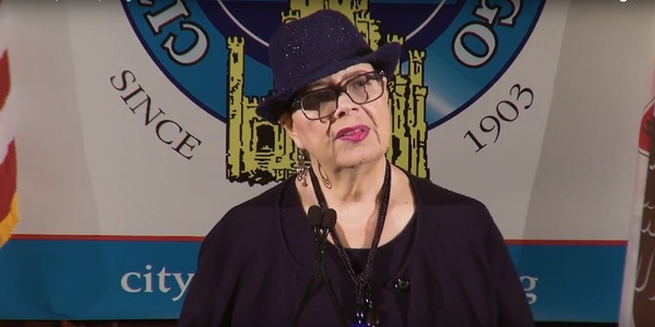 Chicago Teachers Union President Karen Lewis during a recent City Club of Chicago appearance