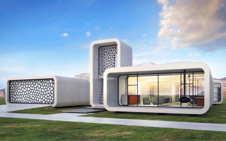 Plans for the world's first 3D-printed office, which is to be built in Dubai.