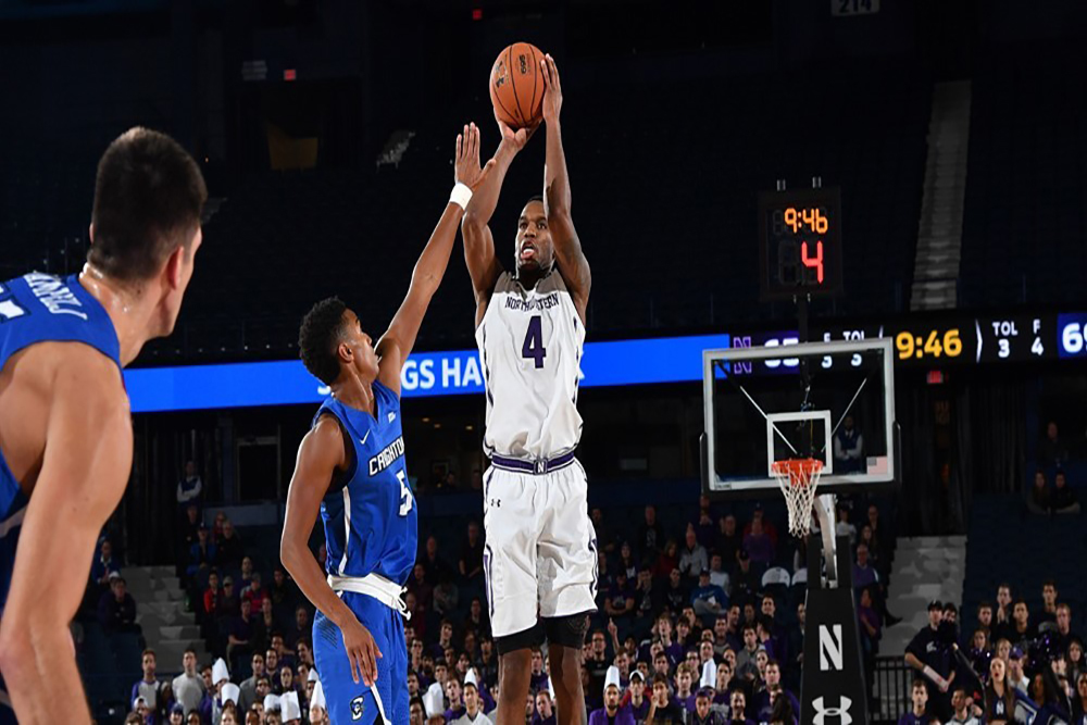 NU's Vic Law puts up a shot during a game this season.