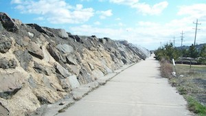 Seawall in Sea Bright, NJ.