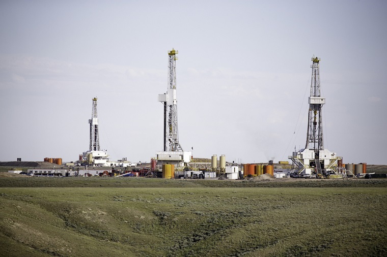 A fracking operation