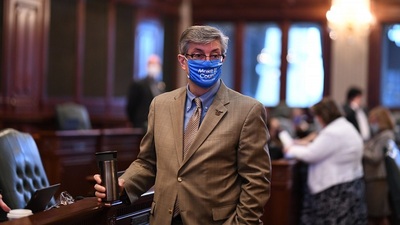 Illinois State House Rep. Dan Ugaste (R-Geneva), on the House floor