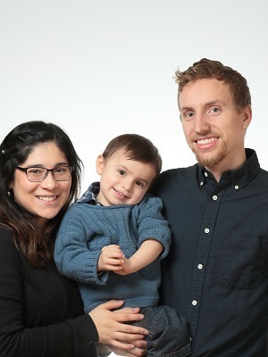 Algonquin Township Clerk candidate Melissa Sanchez-Fischer with her son, Edwin