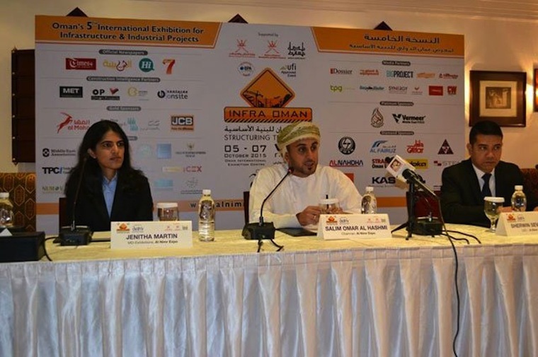 Infra Oman 2015, the 5th edition of Oman’s International trade event for infrastructure & industrial projects will be held from Oct. 5-7.