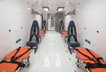 This is the interior of newly unveiled medevac biocontainment units.