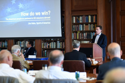 Spirit of America founder and CEO, Jim Hake speaks at the CIWAG's Retrospect and Prospect conference.