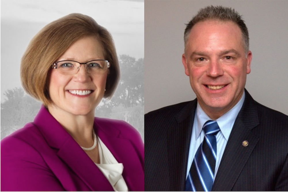Mary Mahady, left, and Craig Wilcox