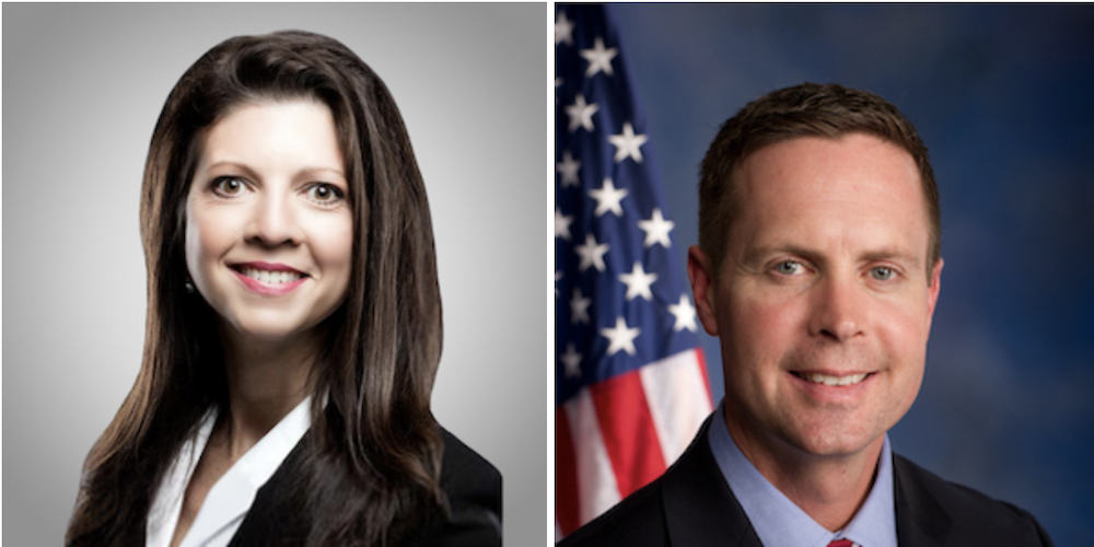 Betsy Londrigan, left, and Rodney Davis