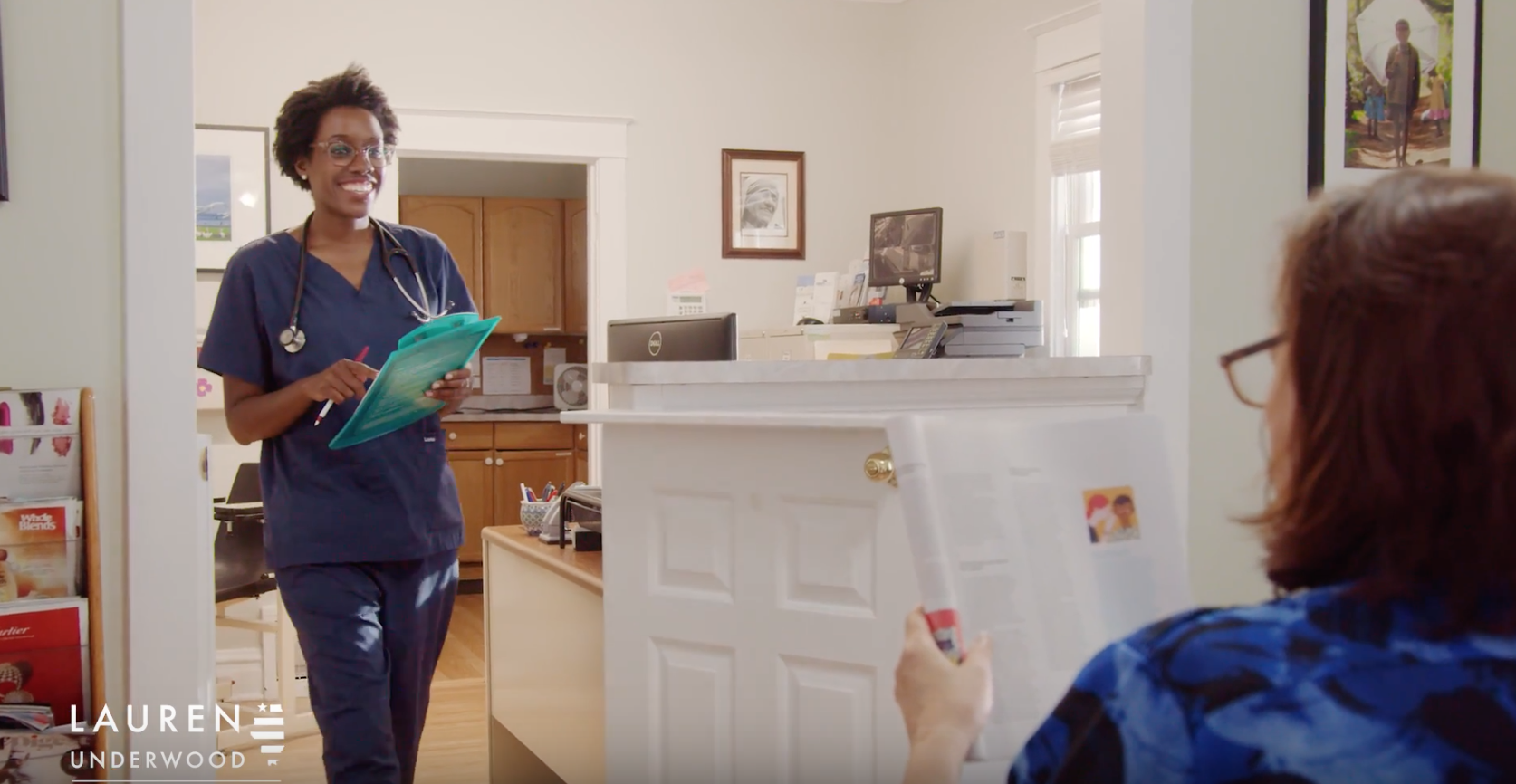 Congressional candidate Lauren Underwood depicts herself as a working nurse in her television advertisements. She's never practiced.